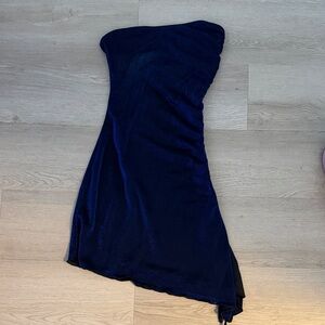 Princess Polly Donelli Navy Strapless Dress Lower Impact